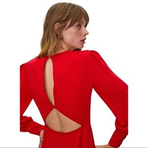 ARITZIA Babaton Black Hamptons Dress - Long Sleeve - Slit - Satin - Size 0 - NWT